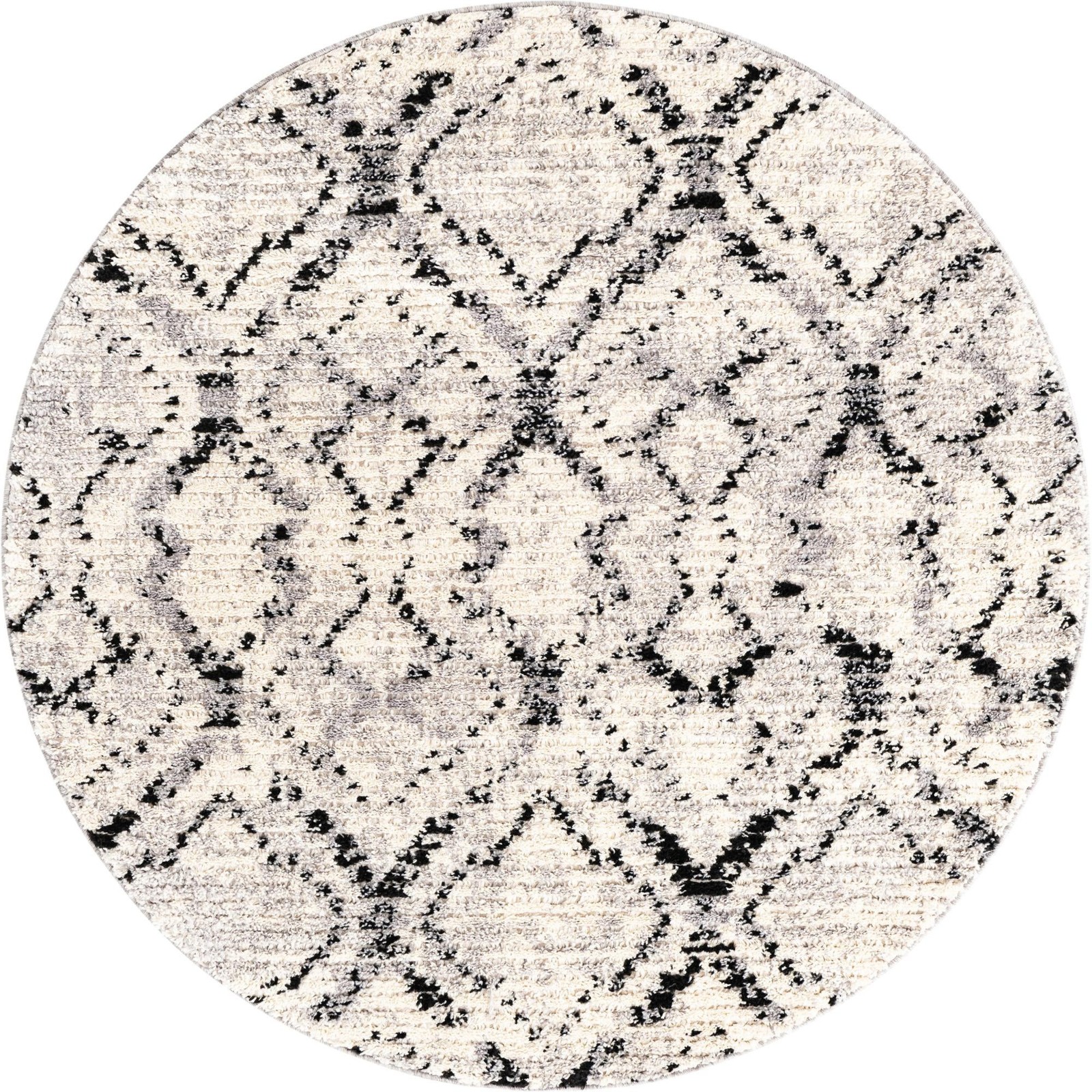 5' x 5' Tilden · Diamond rug, ivory