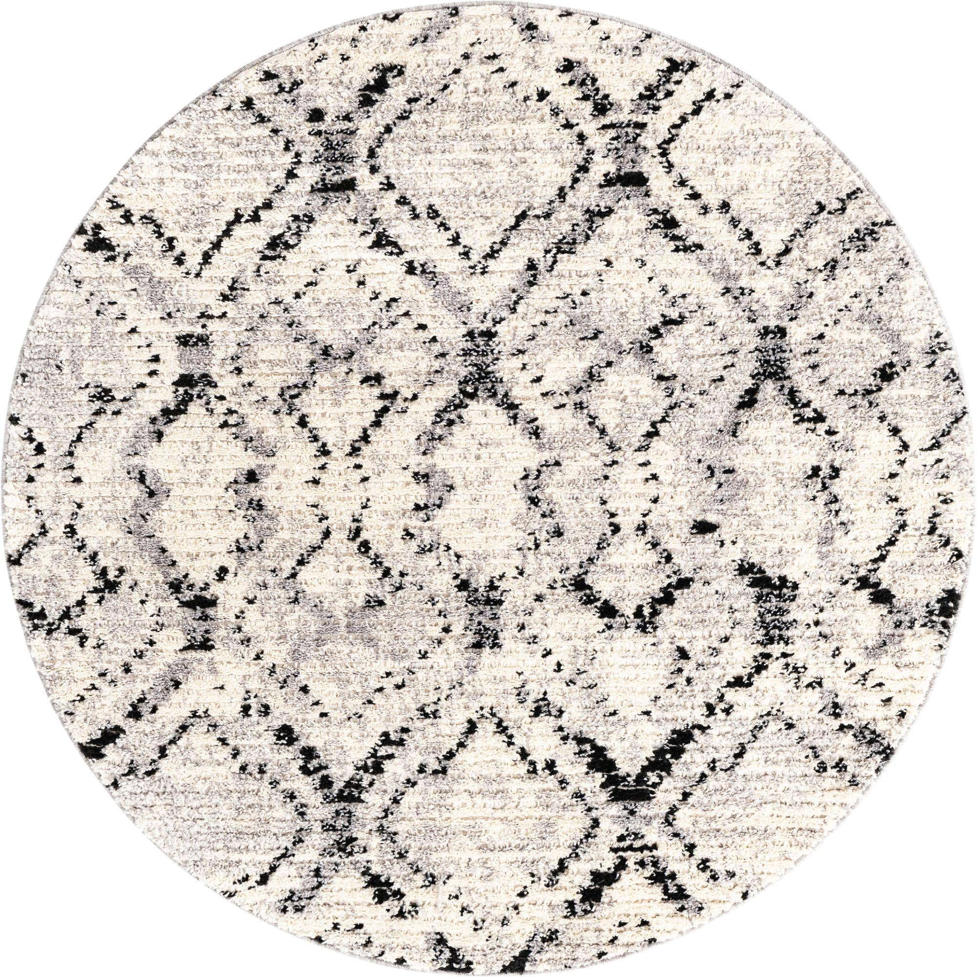 5' x 5' Tilden · Diamond rug, ivory