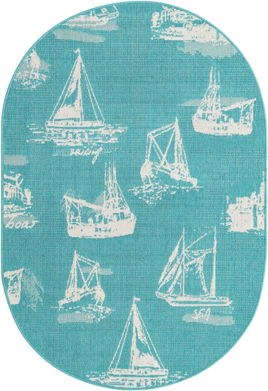 4' x 6' Desmond · Pictoral Outdoor Rug, teal