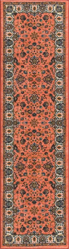 2' 2 x 7' 10 Bluebell · Border rug, salmon