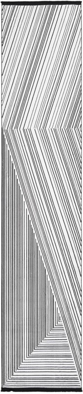 2' 7 x 12' Shrewsbury · Geometric line rug, black and white