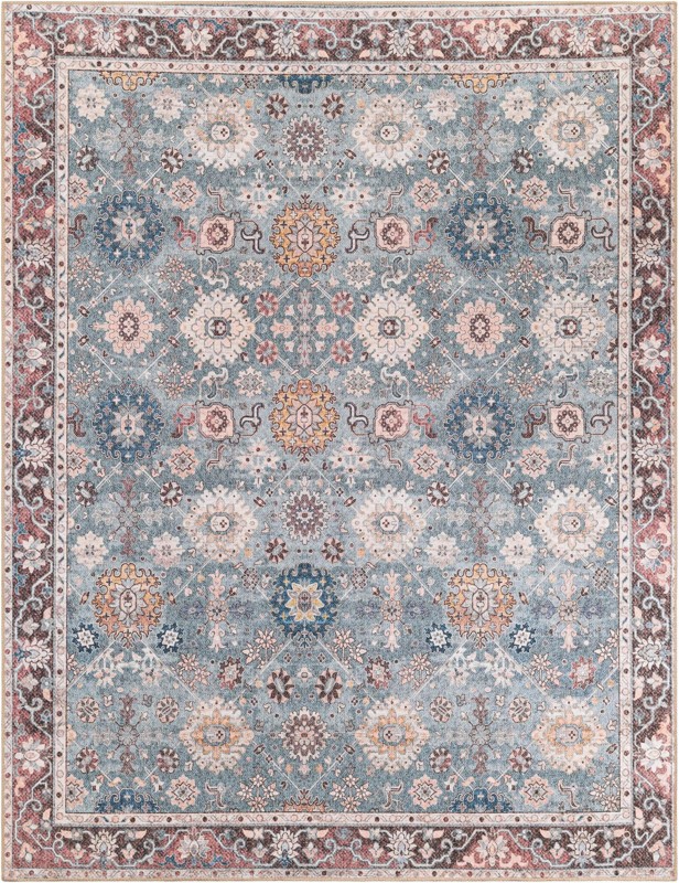 Carden · Border Washable Rug, green