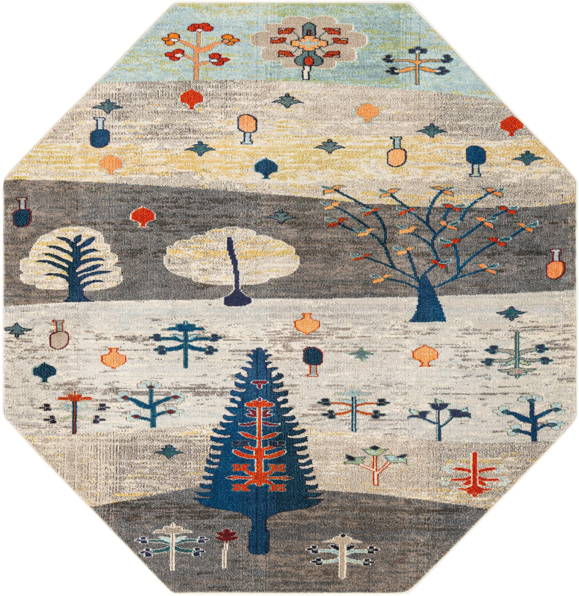 7' 10 x 7' 10 Clement · Floral / botanical Washable Rug