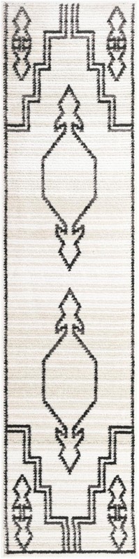 Ivy · Geometric rug, ivory and black