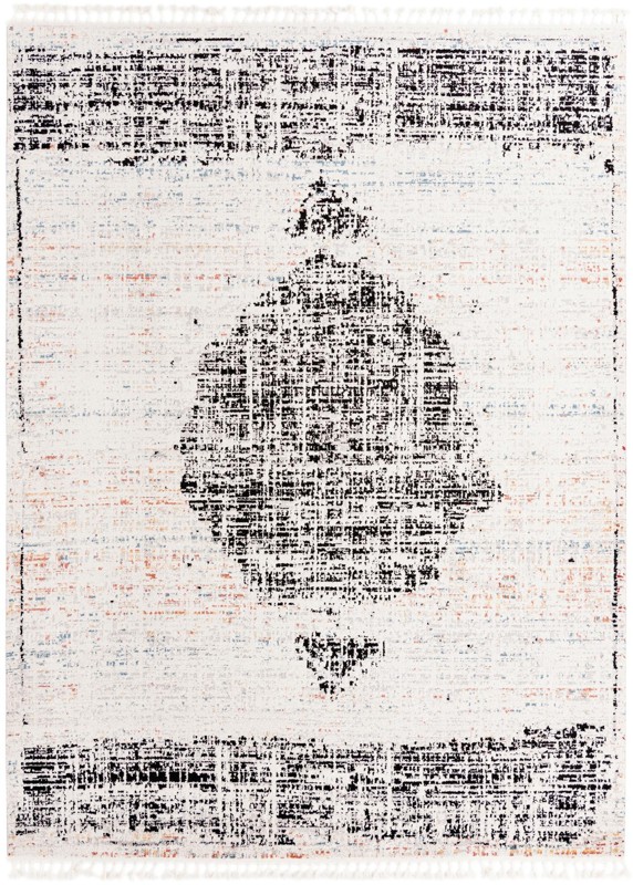9' x 12' Hackett · Border rug, ivory