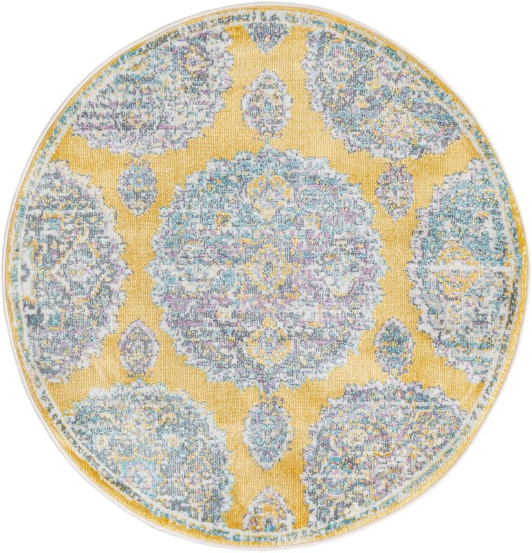 Mather · Medallion rug, yellow
