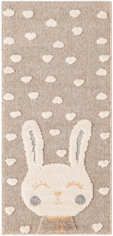 2' x 4' Lovell · Border rug, peach blossom
