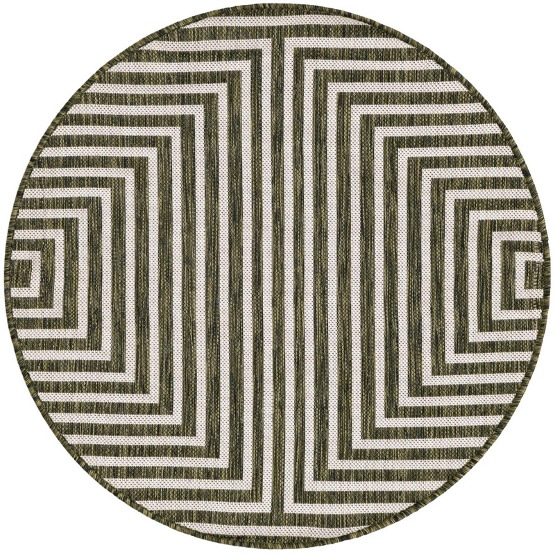 Gorse · Geometric Outdoor Rug, green