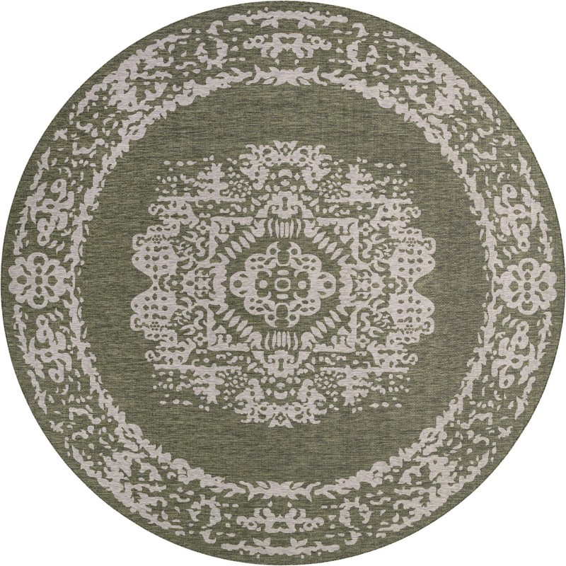 13' x 13' Hayden · Medallion Outdoor Rug, green