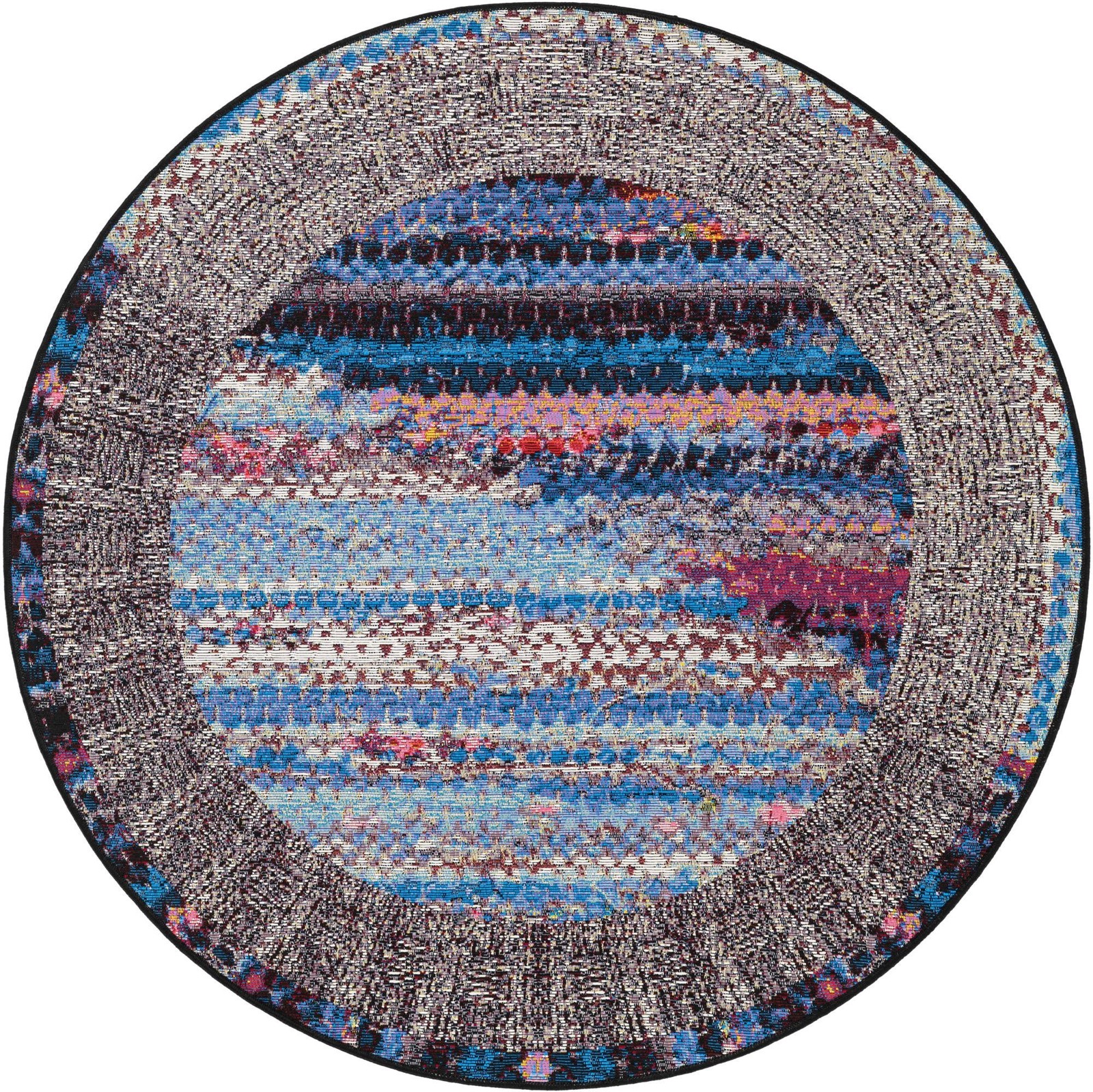4' x 4' Chico · Abstract Outdoor Rug, multi