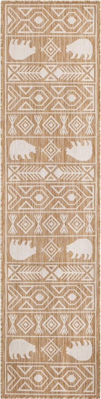 2' x 8' Ralston · Geometric Outdoor Rug, taupe