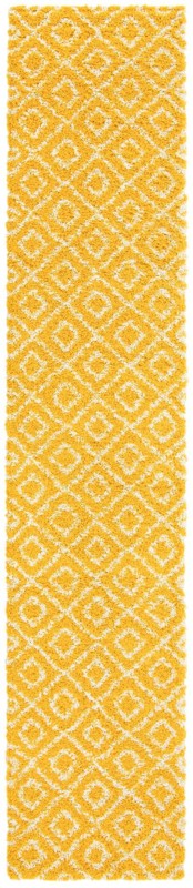 Brock · Diamond Shag Rug, yellow