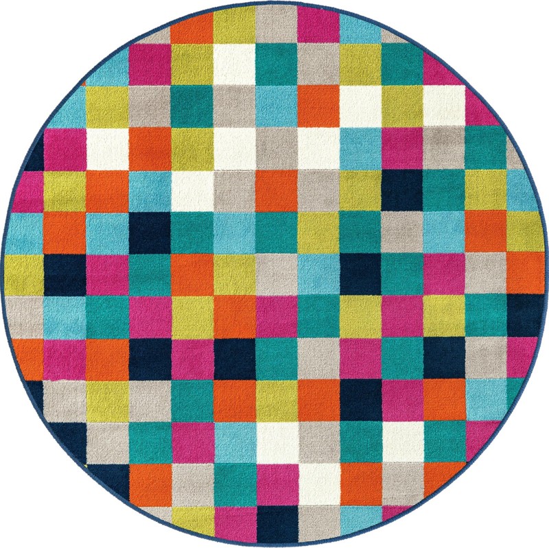 Beasley · Checkered rug, multi