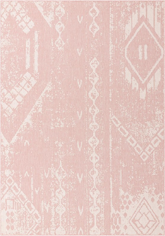 6' x 9' Wildman · Geometric Outdoor Rug, pink