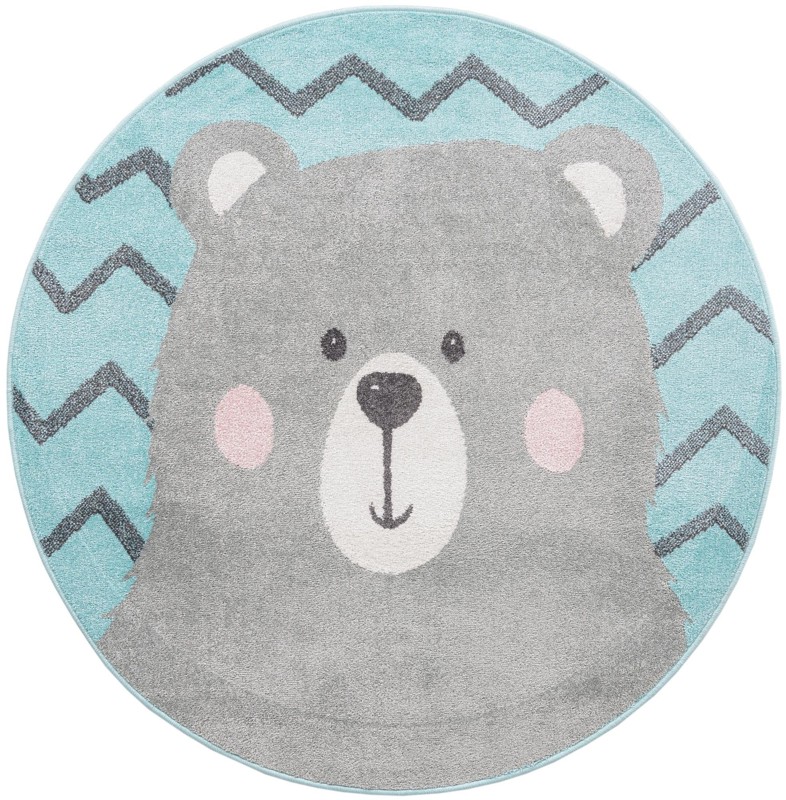 5' 3 x 5' 3 Bagley · Chevron rug, blue