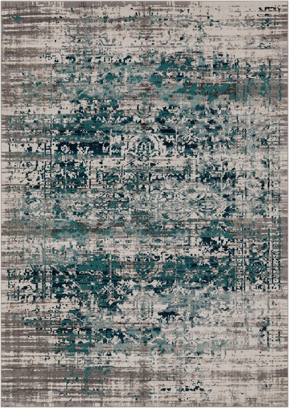Rush · Abstract rug, blue