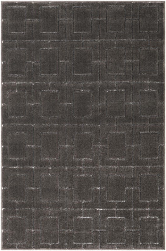 Cowley · Geometric trellis rug, gray and silver