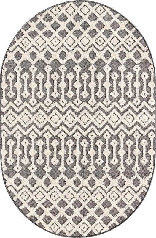 4' x 6' Rothwell · Chevron rug, charcoal