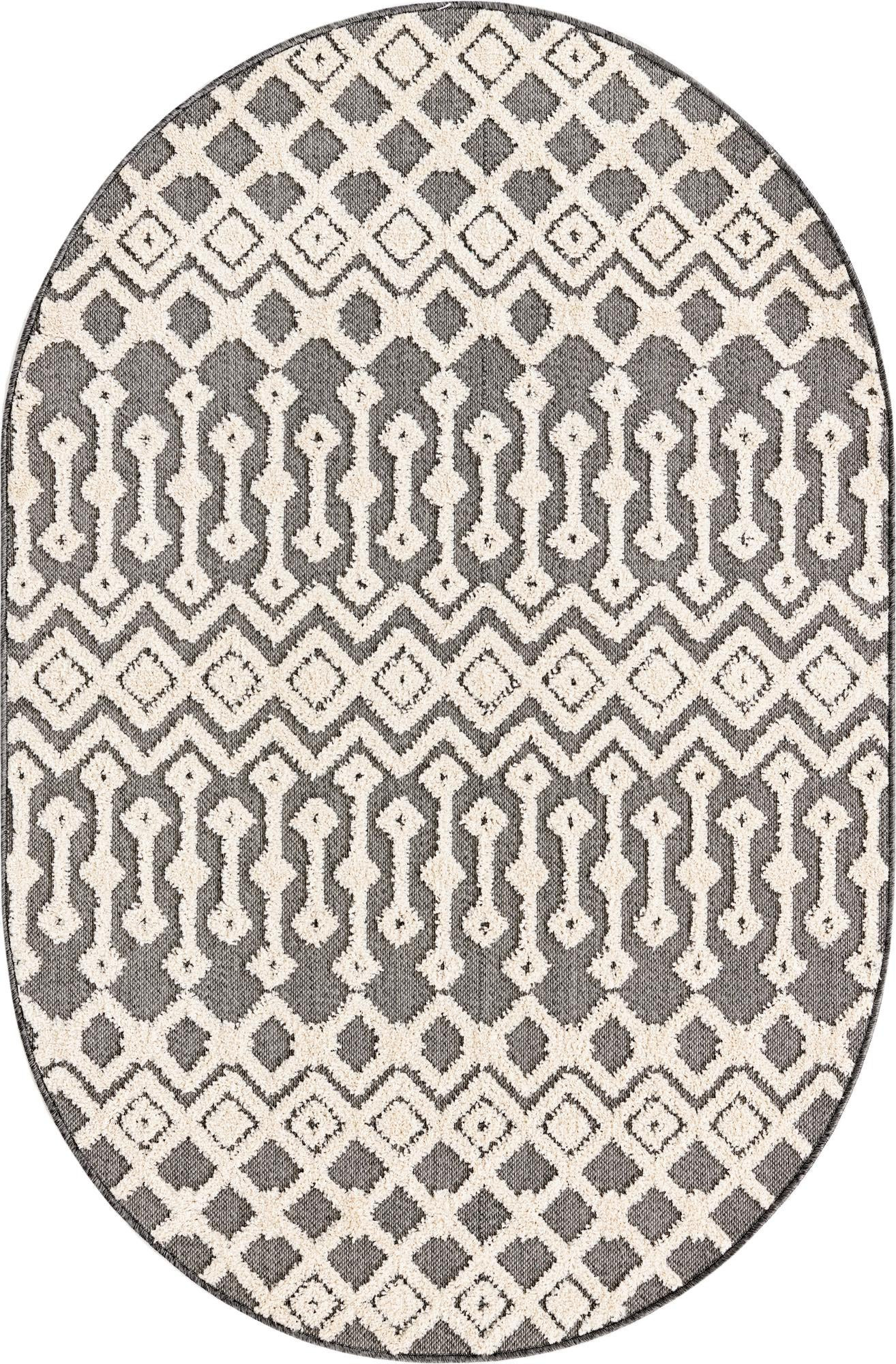 4' x 6' Rothwell · Chevron rug, charcoal