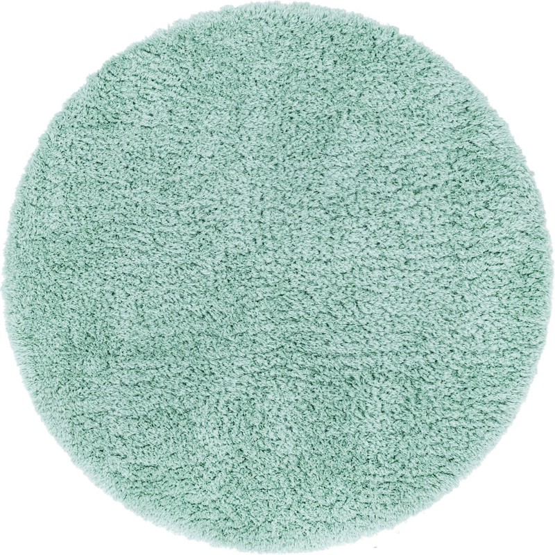 6' 7 x 6' 7 Olympia · Solid Shag Rug, cyan