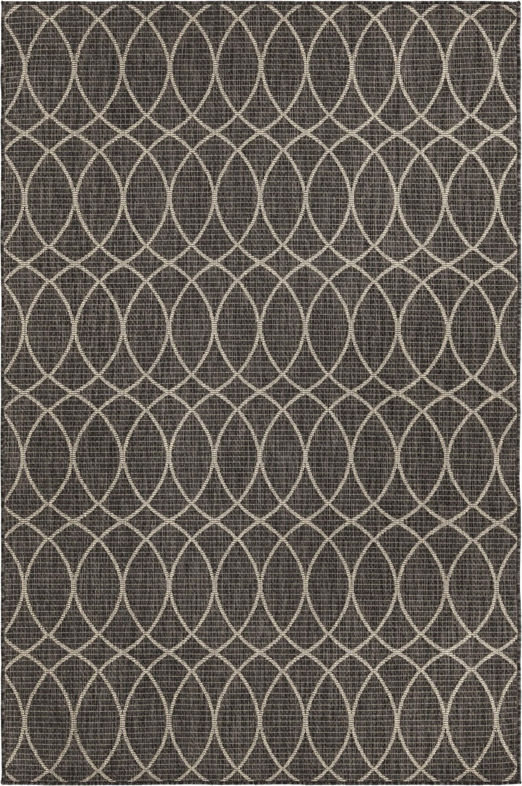 5' 3 x 8' Atkins · Geometric Outdoor Rug, charcoal
