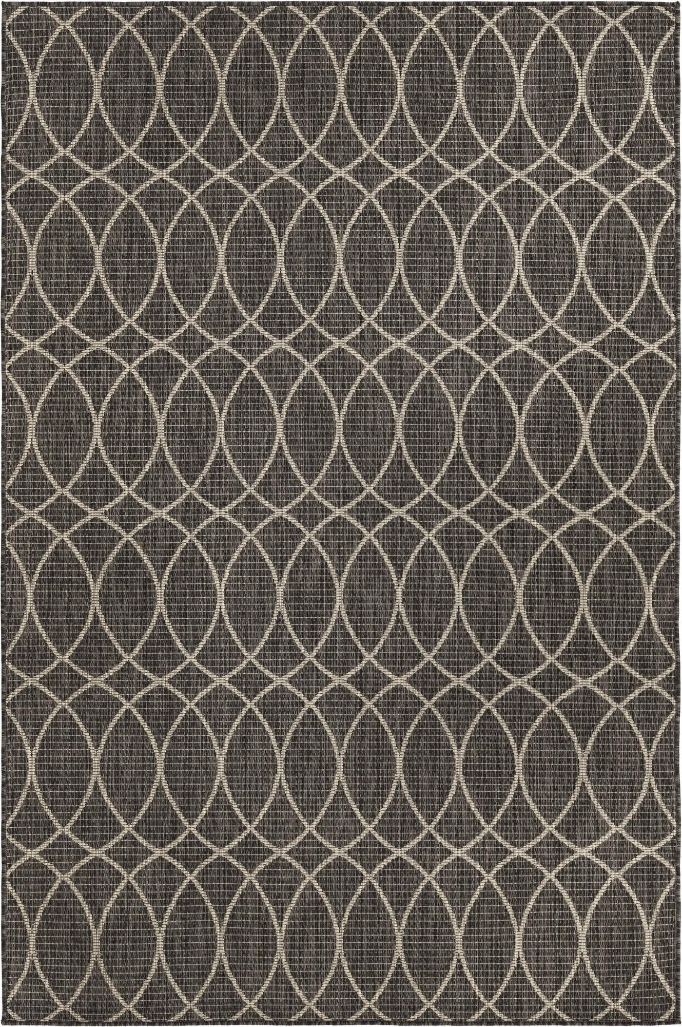 5' 3 x 8' Atkins · Geometric Outdoor Rug, charcoal
