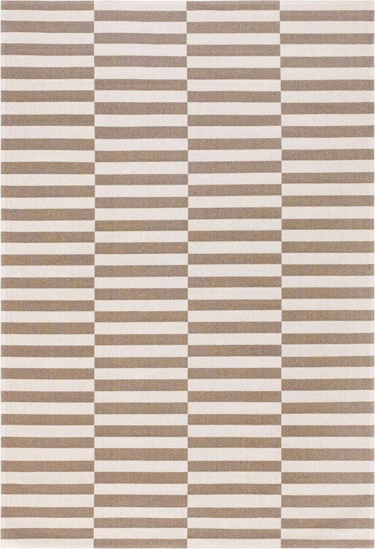 Wakefield · Striped geometric rug, taupe and ivory