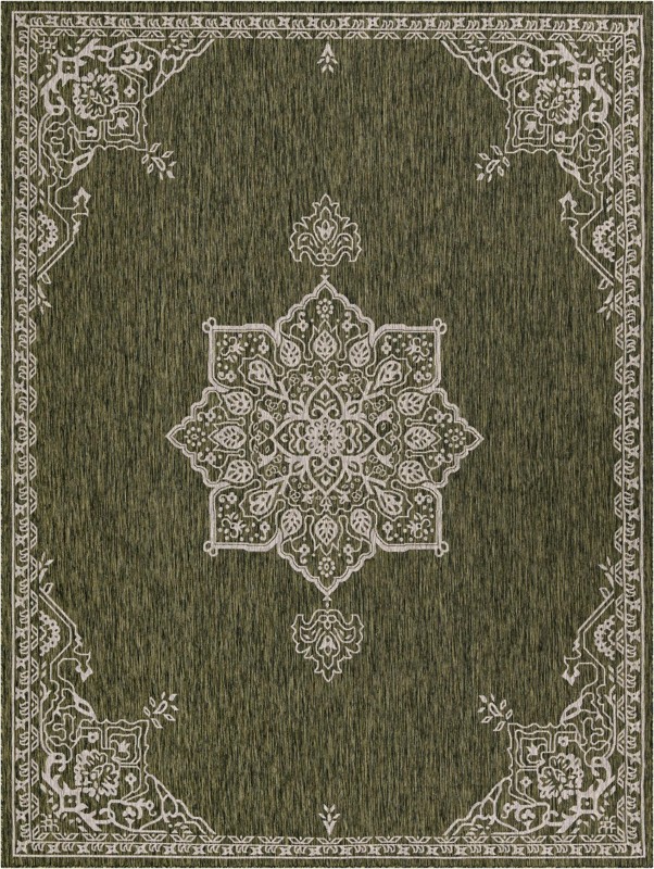 9' x 12' Rhys · Border Outdoor Rug, green