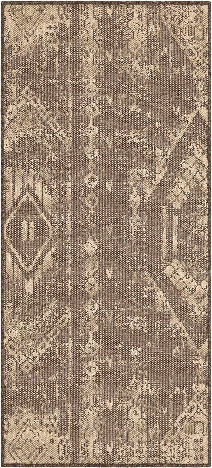 2' 7 x 6' Luckett · Diamond rug, natural and brown