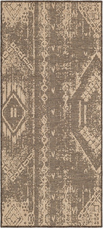 Luckett · Diamond rug, natural and brown