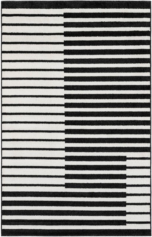 Crossing · Geometric rug, black