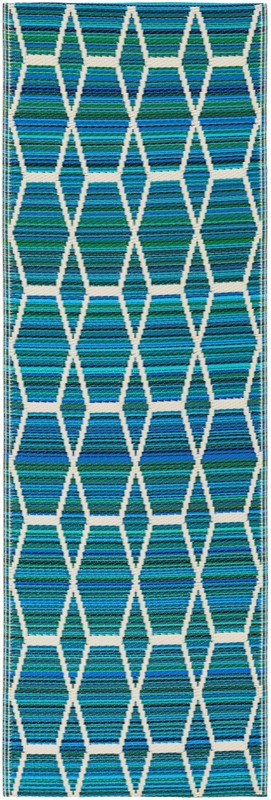 Amity · Diamond Outdoor Rug, blue