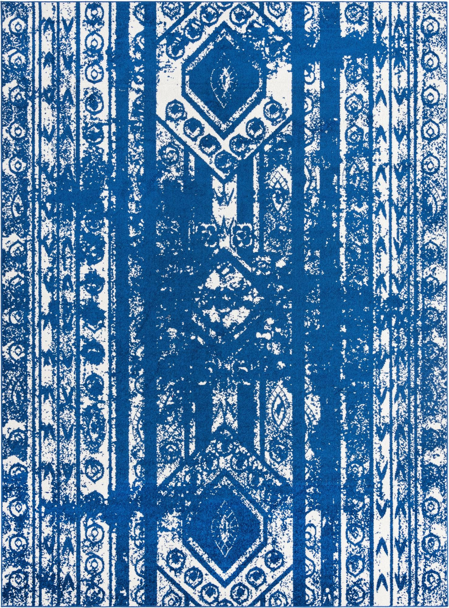 10' x 13' Underhill · Diamond rug, navy blue
