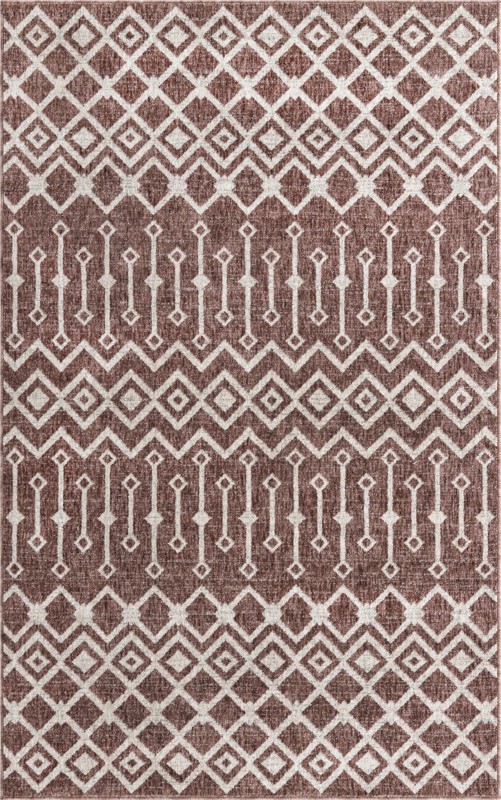 5' 3 x 8' Harlan · Chevron rug, dusty rose