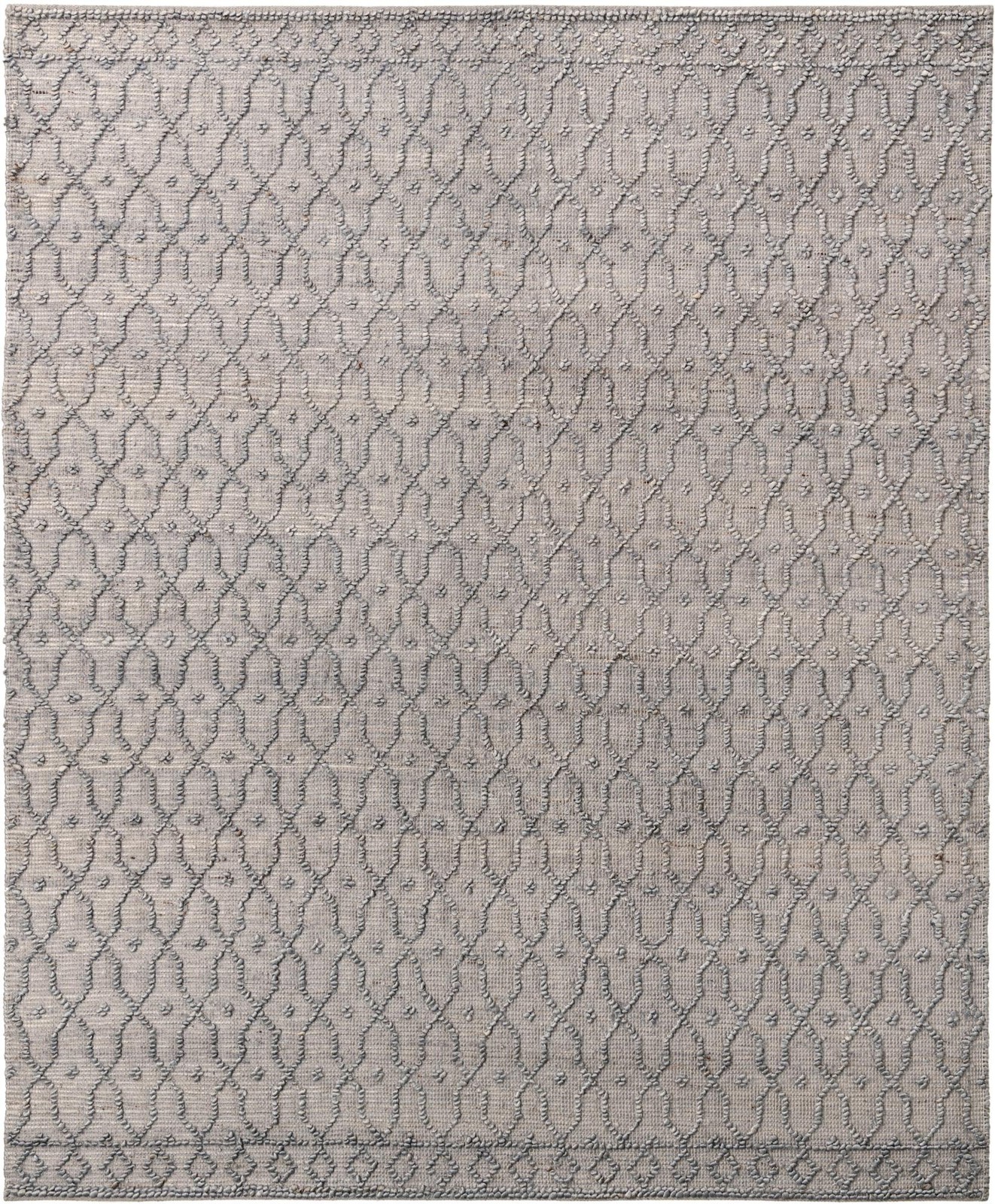 7' 10 x 10' Ringwood · Lattice rug, heathered gray