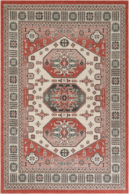 6' x 9' Calvin · Border Outdoor Rug, multi