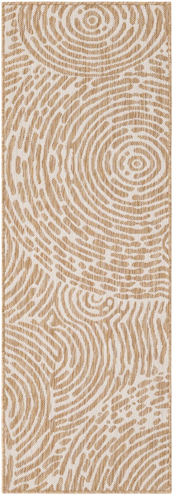 2' x 6' Grafton · Abstract Outdoor Rug, taupe
