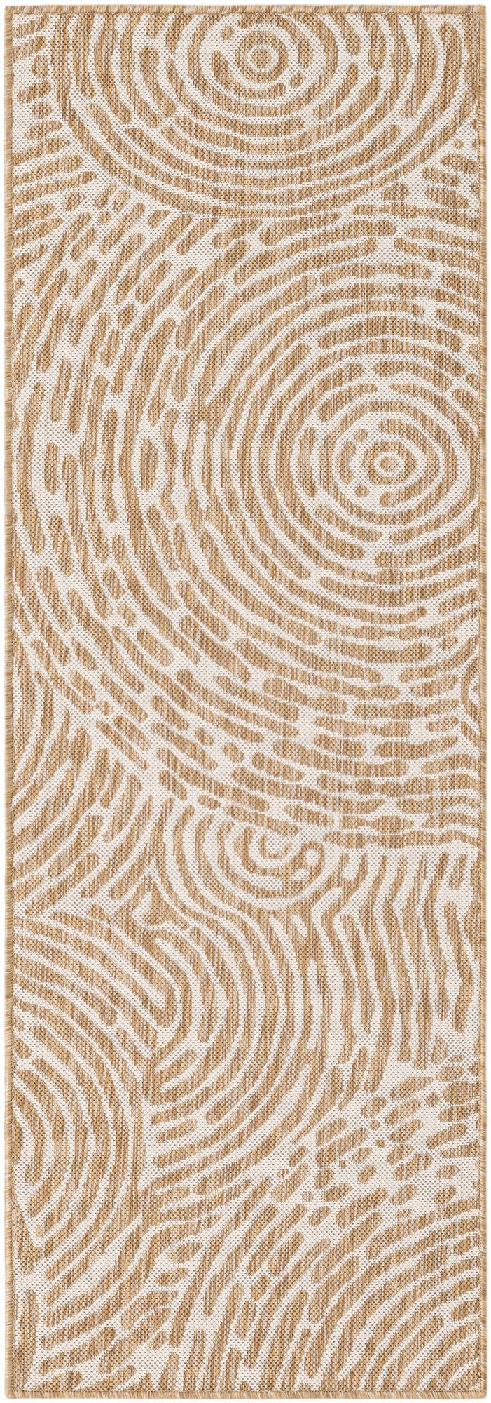 2' x 6' Grafton · Abstract Outdoor Rug, taupe