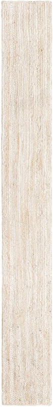 Marlin · Striped Braided Jute Rug, white