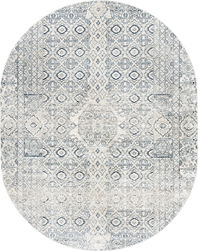 7' 10 x 10' 2 Bradshaw · Medallion rug, gray