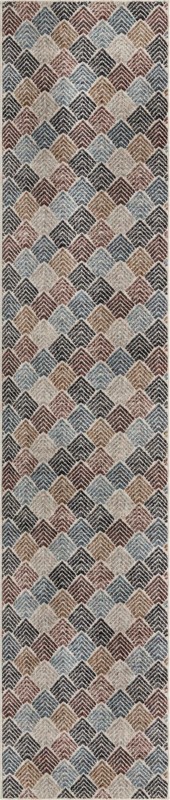 2' 7 x 12' Riverbend · Chevron rug, multi