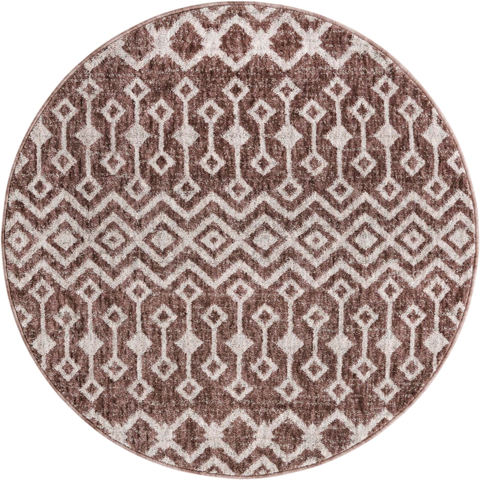 3' 3 x 3' 3 Harlan · Geometric rug, dusty rose