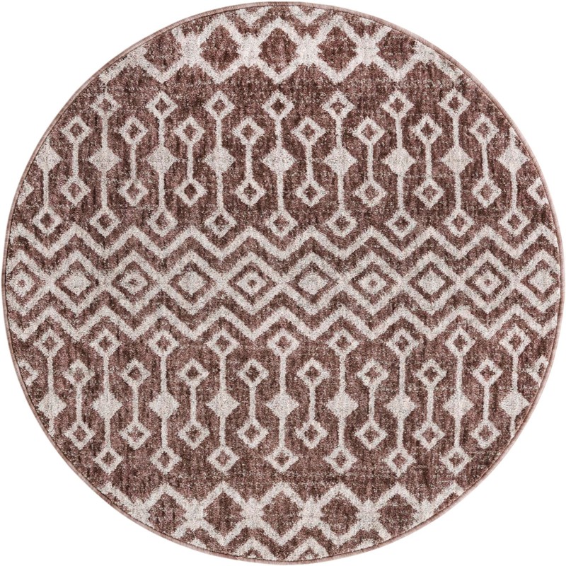 3' 3 x 3' 3 Harlan · Geometric rug, dusty rose