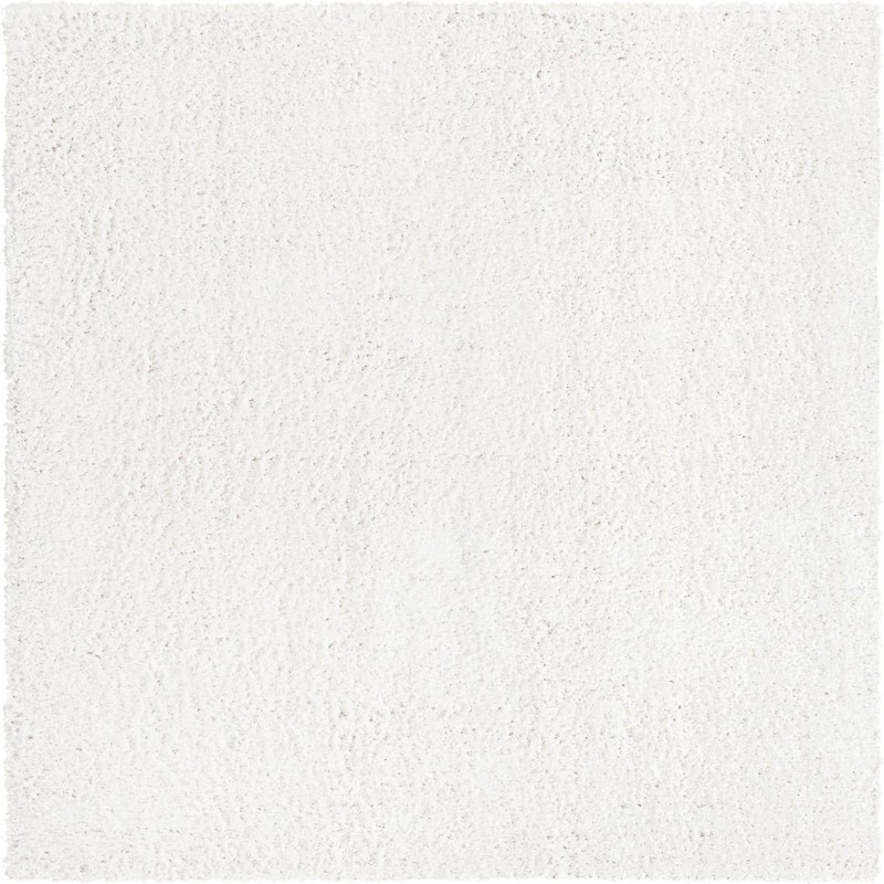 3' x 3' Dunham · Solid Shag Rug, white