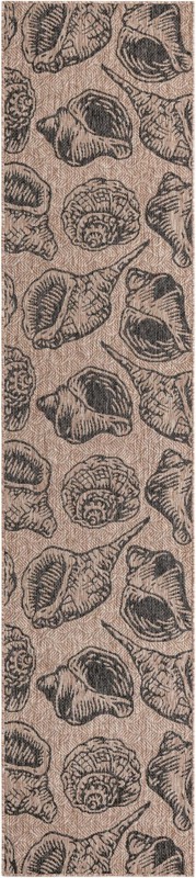 2' 7 x 12' Arcata · Pictoral Outdoor Rug, brown and black