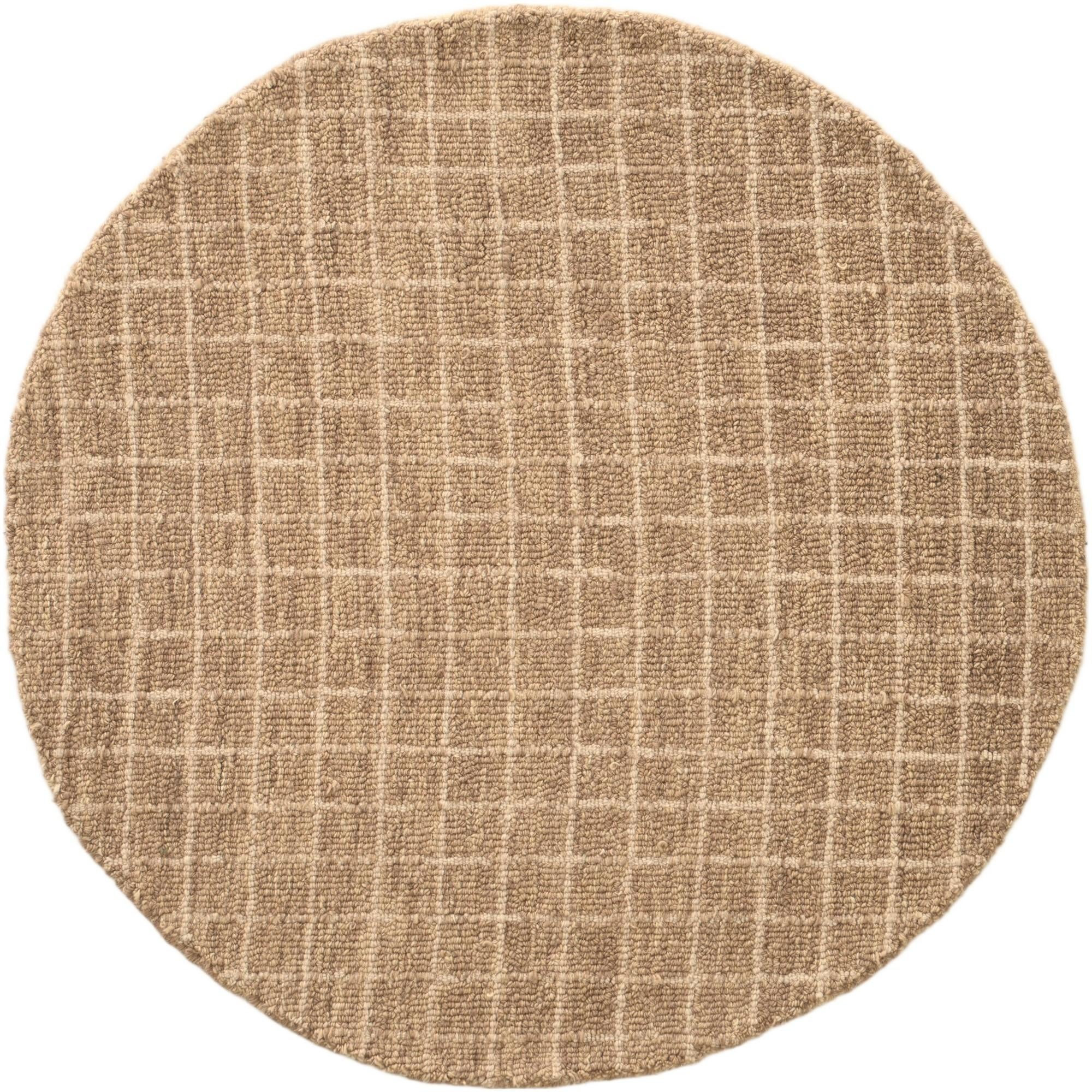 3' 3 x 3' 3 Walsh · Geometric Wool Rug, cappucino brown
