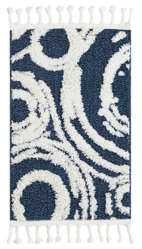 2' x 3' Beech · Abstract rug, blue