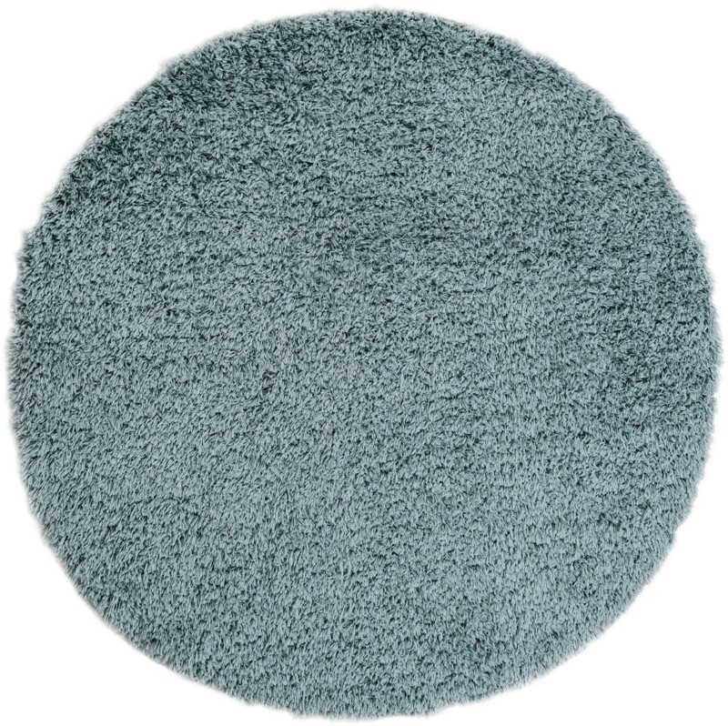 6' x 6' Olympia · Solid shag rug, slate blue