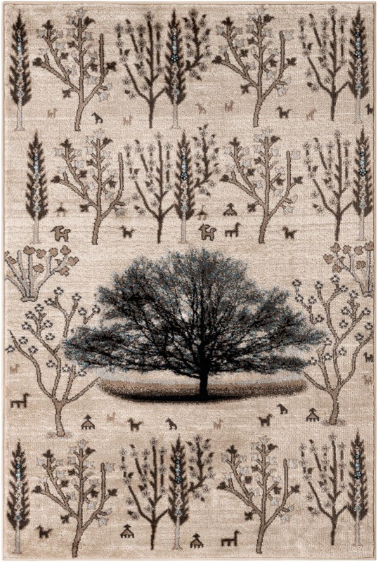 4' 1 x 6' 1 Kettle · Floral / botanical rug, beige