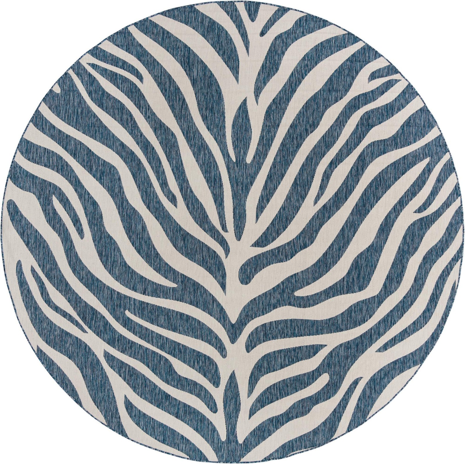 10' x 10' Abney · Zebra Outdoor Rug, blue